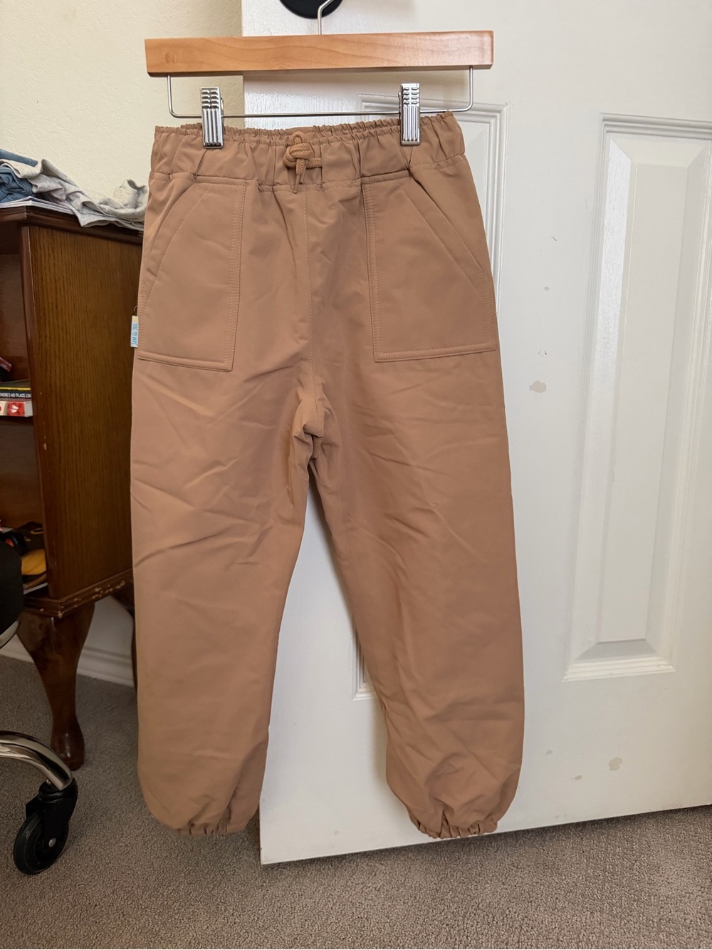 Jan & Jul Kids Fleece-Lined Rain Snow Pants Size 5T worn once soft brown